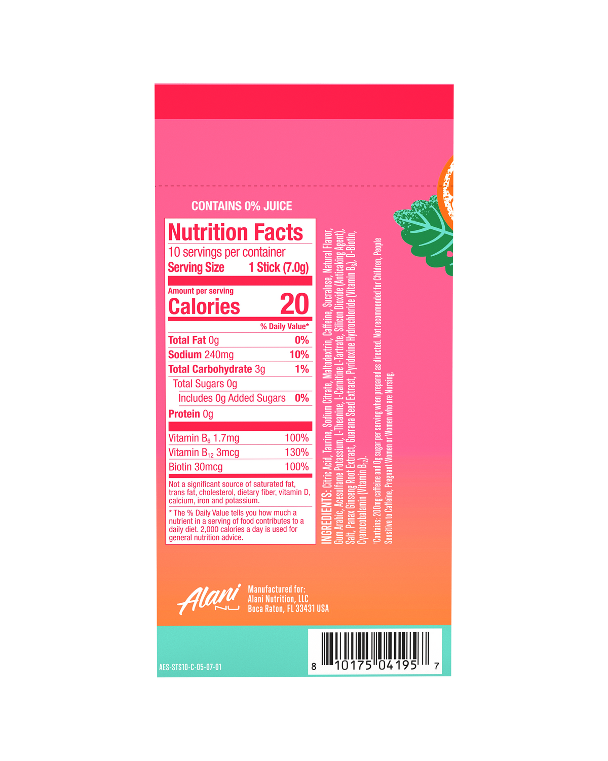 Alani Nu Energy Sticks - Strawberry Sunrise Y9 - image 3