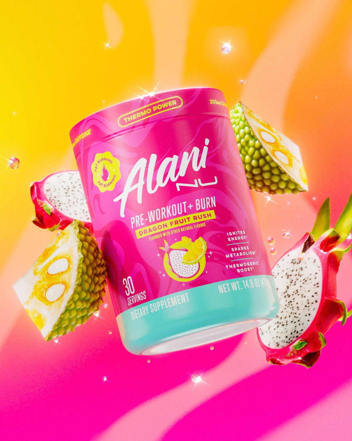 Alani Nu Pre-Workout+ Burn - Dragon Fruit Rush O5 - image 4