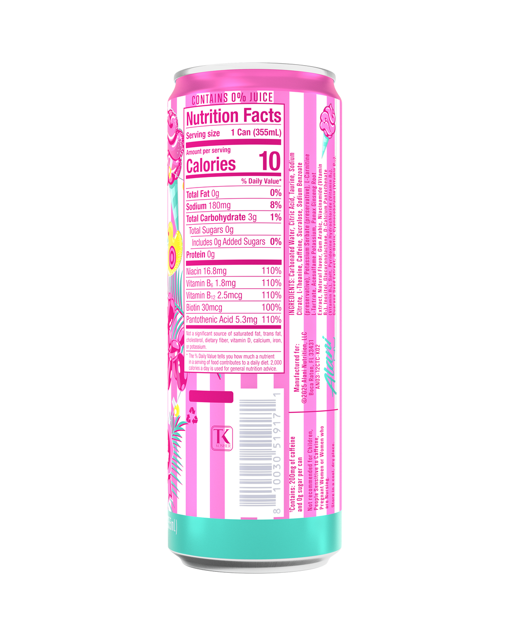 Alani Nu Energy Drink - Cotton Candy Z3 - image 3