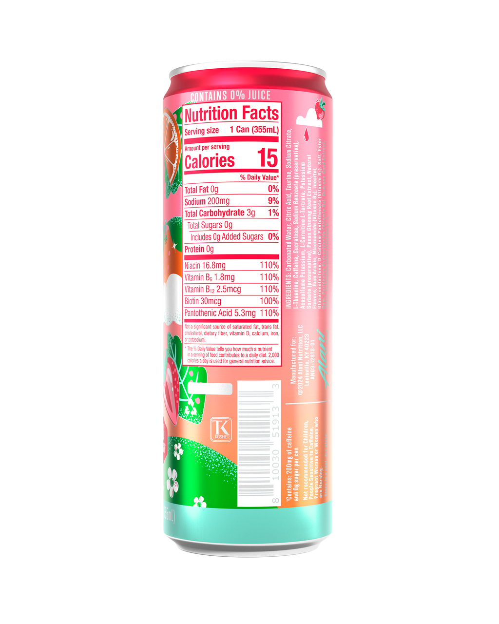 Alani Nu Energy Drink - Strawberry Sunrise U8 - image 3