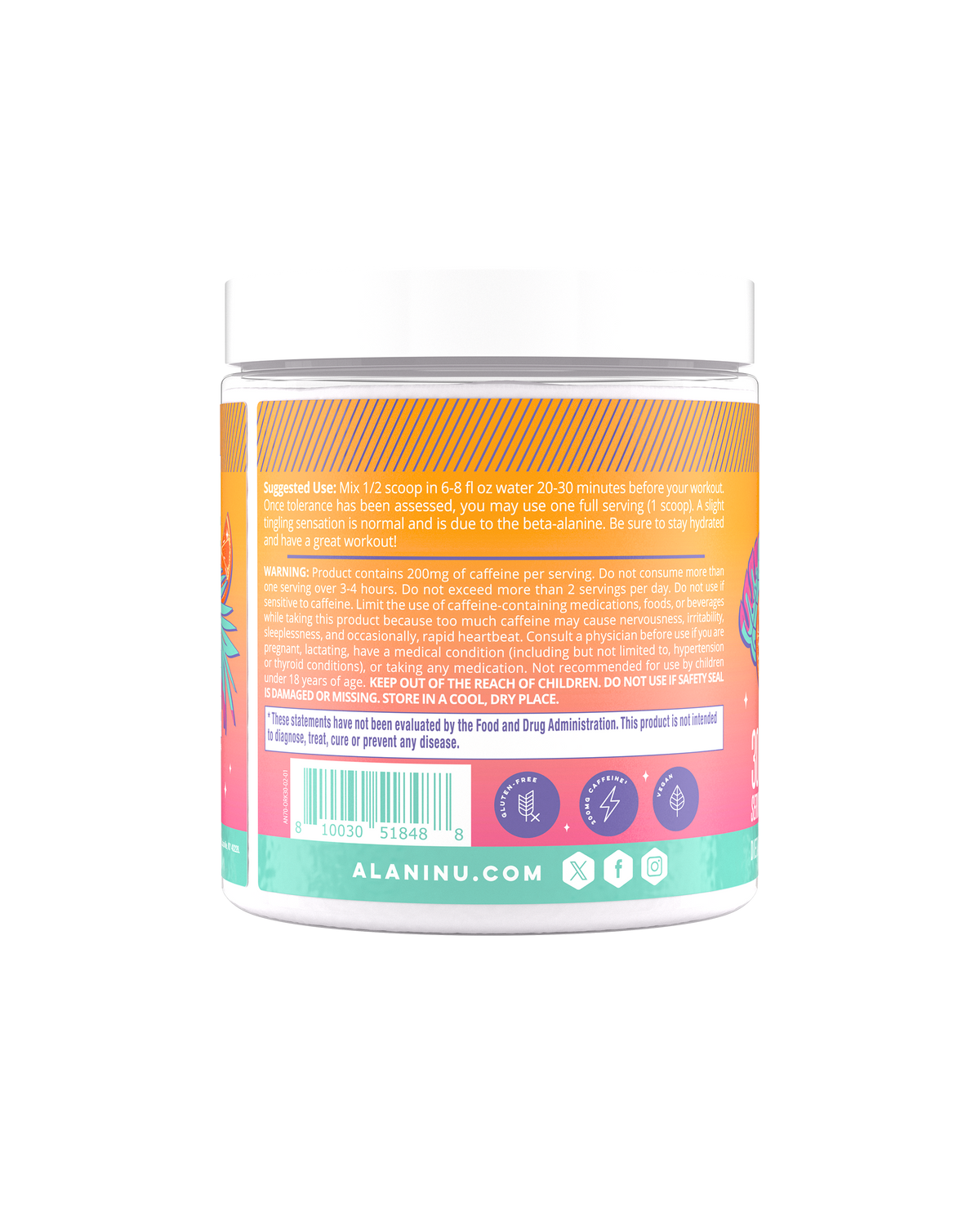 Alani Nu Pre-Workout - Orange Kiss J7 - image 3