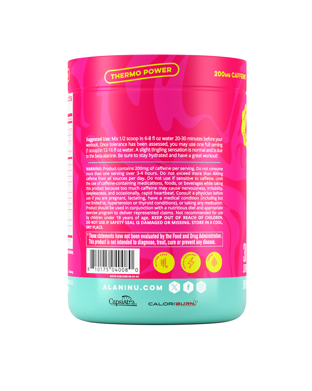 Alani Nu Pre-Workout+ Burn - Dragon Fruit Rush O5 - image 3