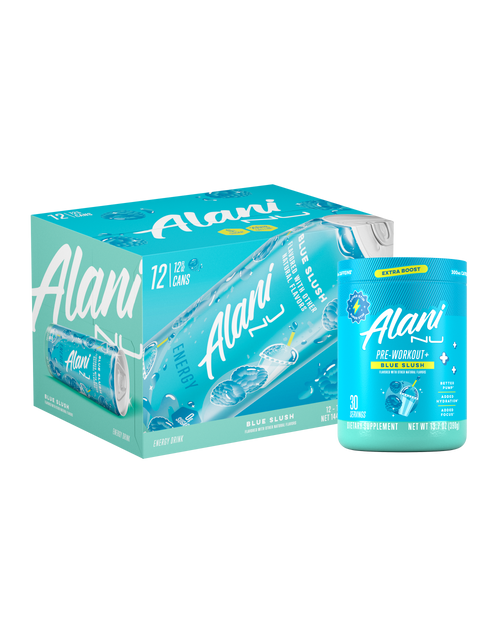 Alani Nu Energy Drink & Pre-Workout+ - Blue Slush E0 - image 1
