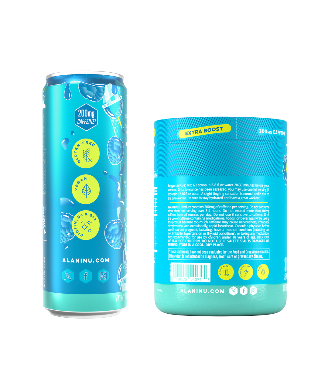 Alani Nu Energy Drink & Pre-Workout+ - Blue Slush R3 - image 2