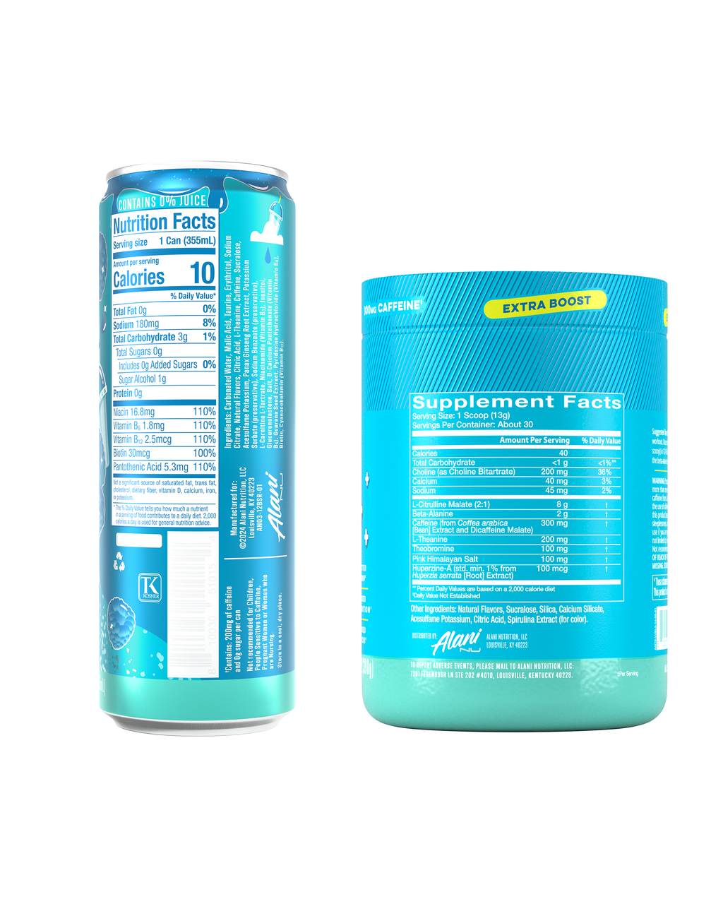 Alani Nu Energy Drink & Pre-Workout+ - Blue Slush R3 - image 3