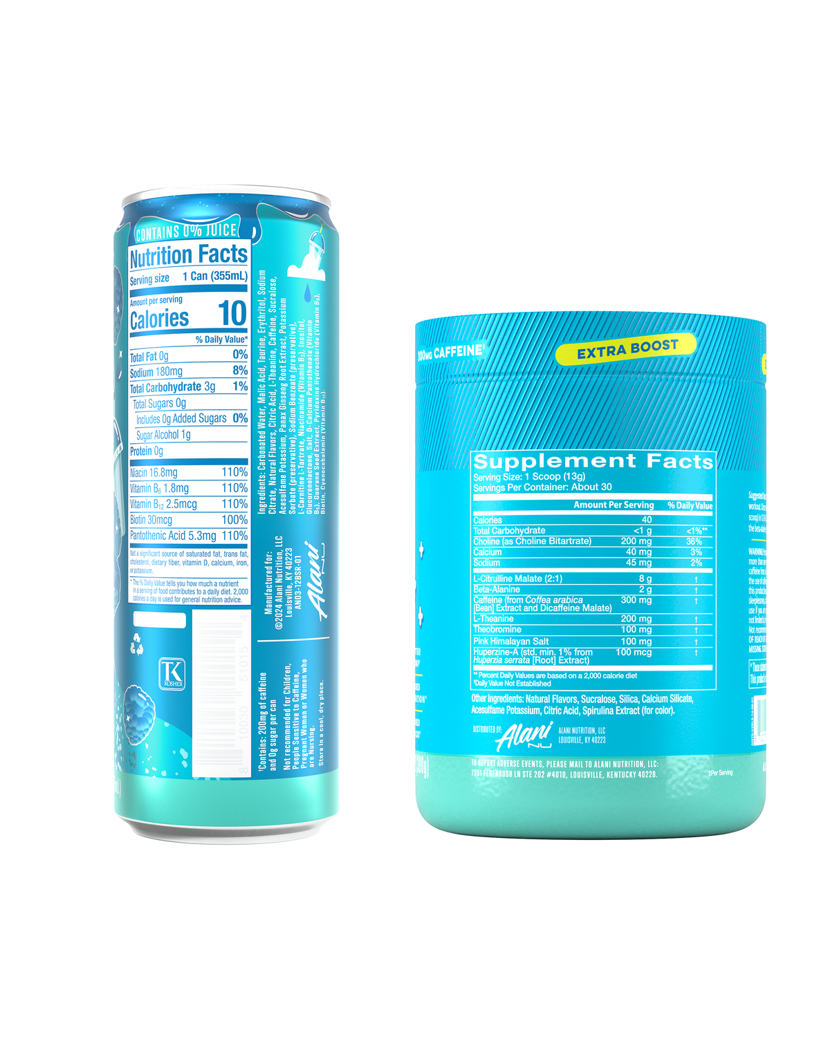 Alani Nu Energy Drink & Pre-Workout+ - Blue Slush E0 - image 3
