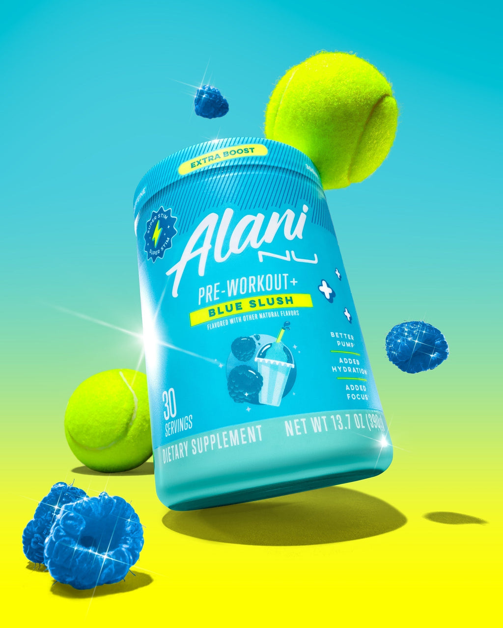 Alani Nu Energy Drink & Pre-Workout+ - Blue Slush E0 - image 5