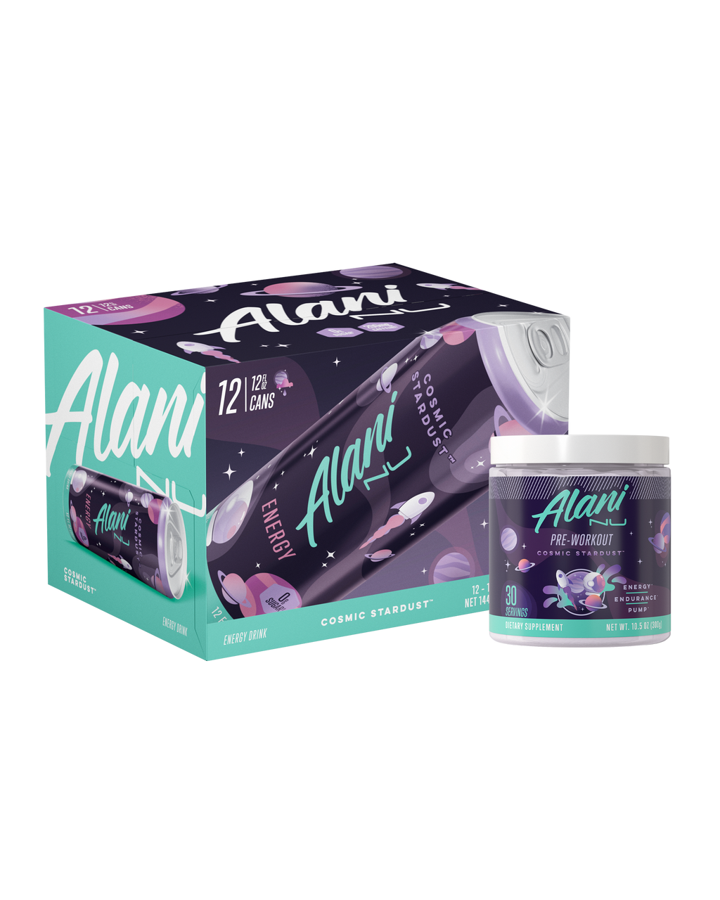 Alani Nu Energy Drink & Pre-Workout - Cosmic Stardust X3 - image 1