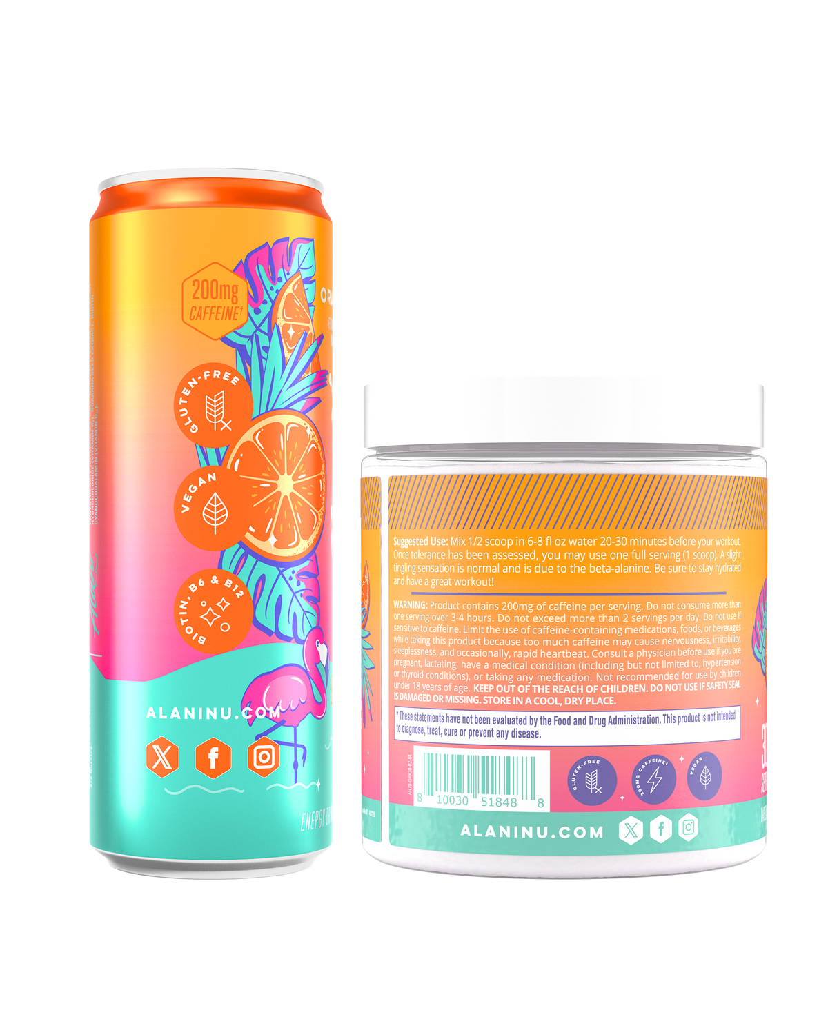 Alani Nu Energy Drink & Pre-Workout - Orange Kiss J8 - image 2