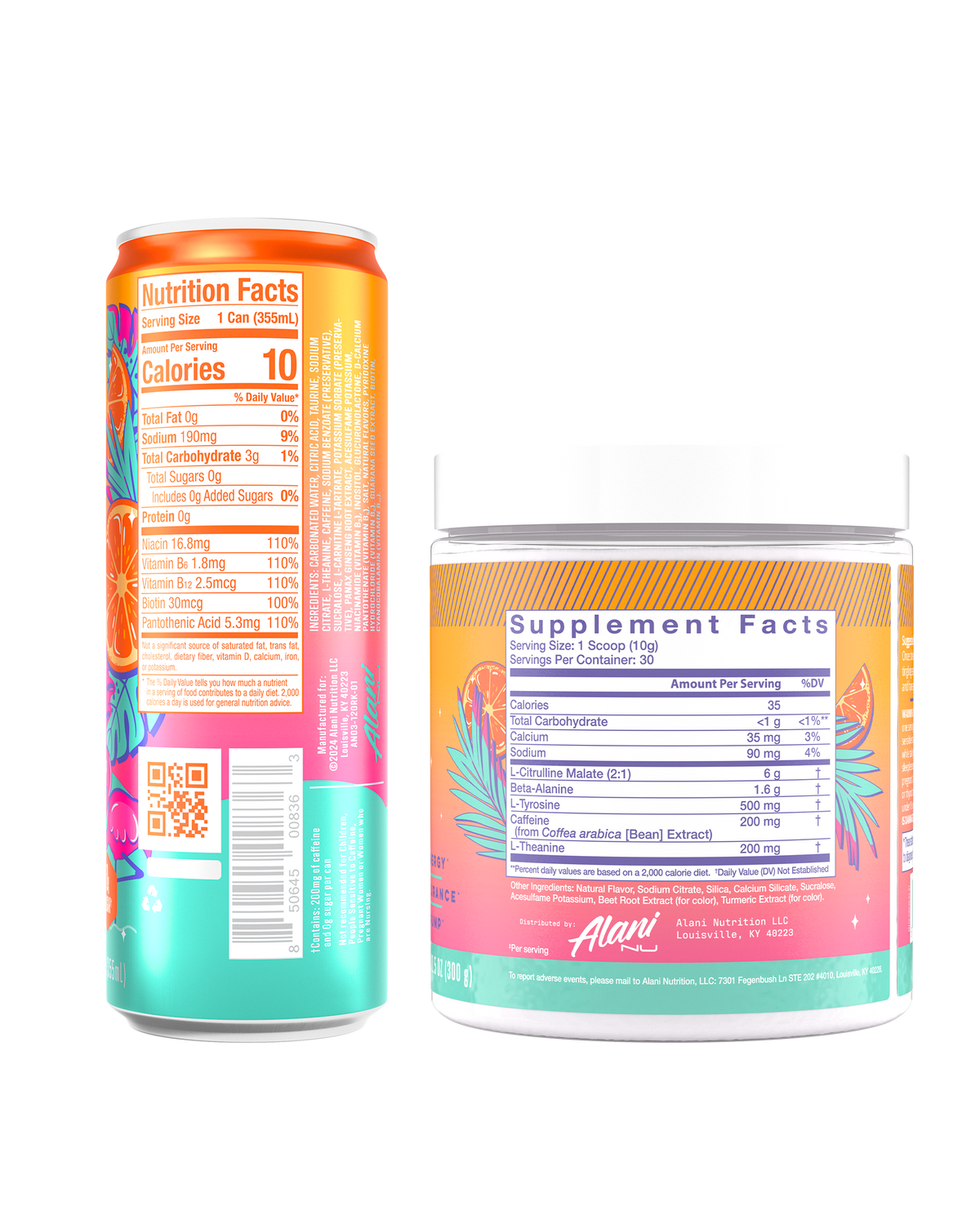 Alani Nu Energy Drink & Pre-Workout - Orange Kiss J8 - image 3