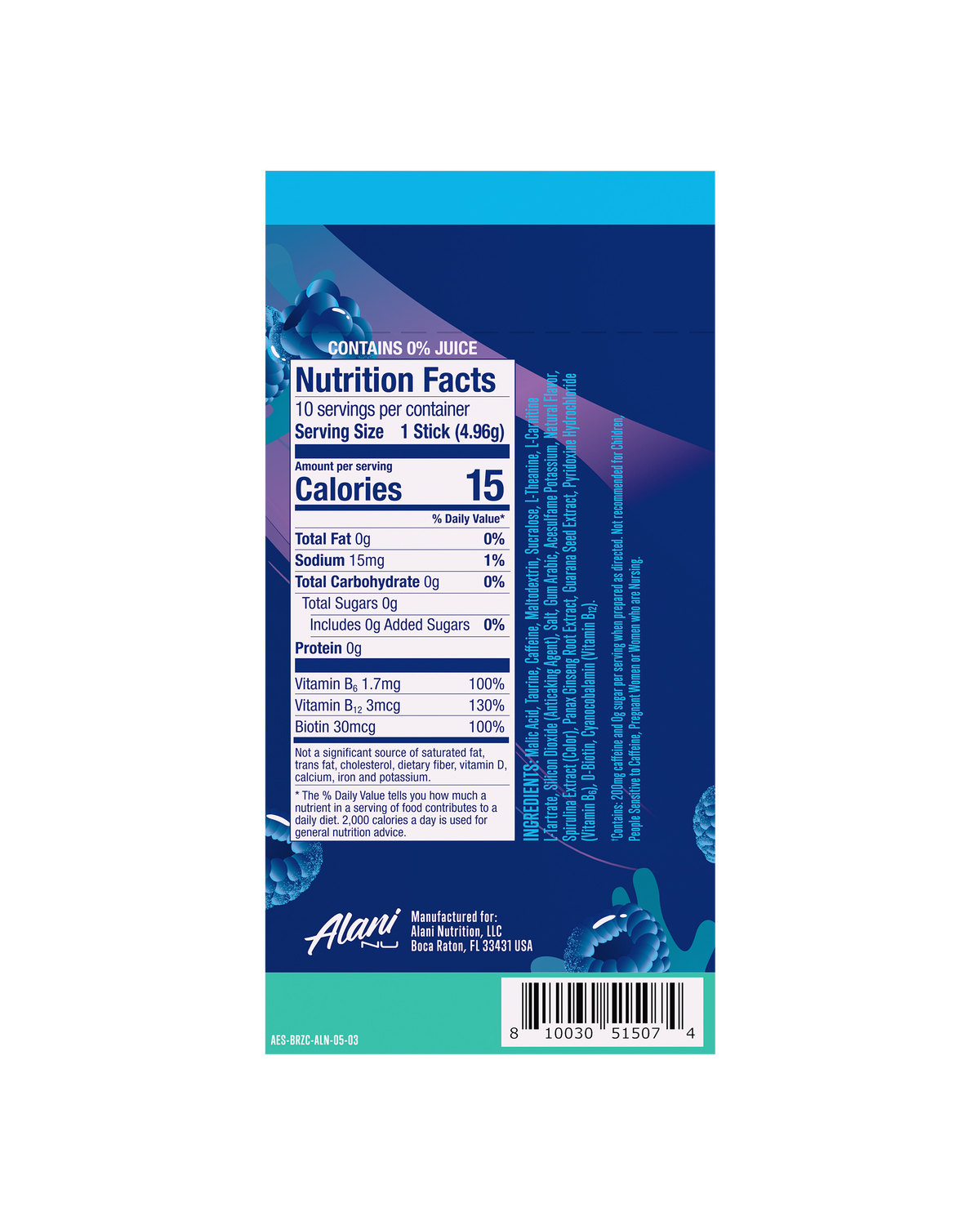 Alani Nu Energy Sticks - Breezeberry B4 - image 3