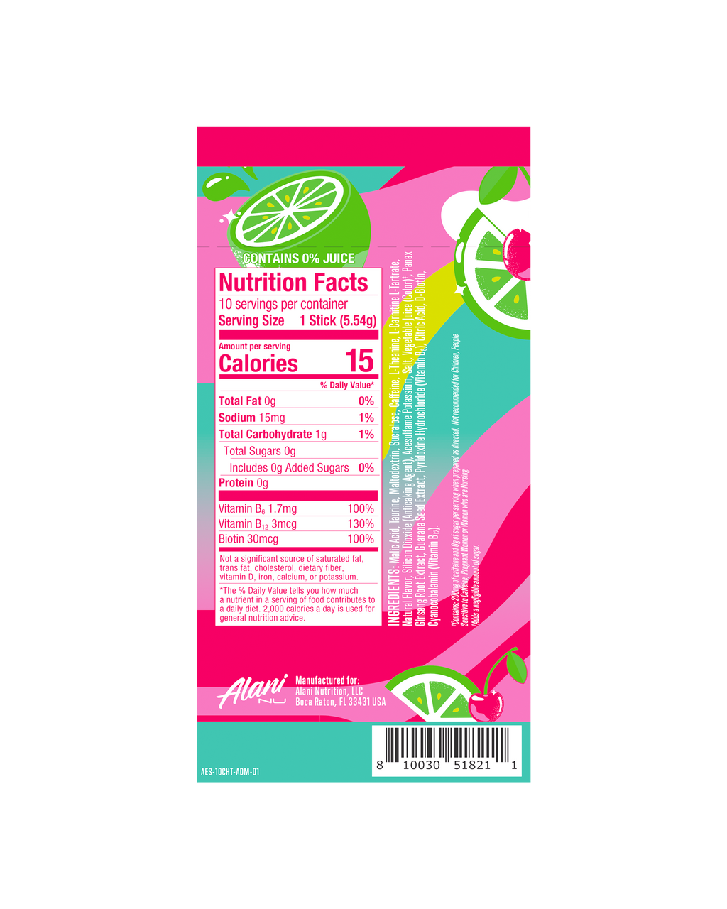 Alani Nu Energy Sticks - Cherry Twist B5 - image 3