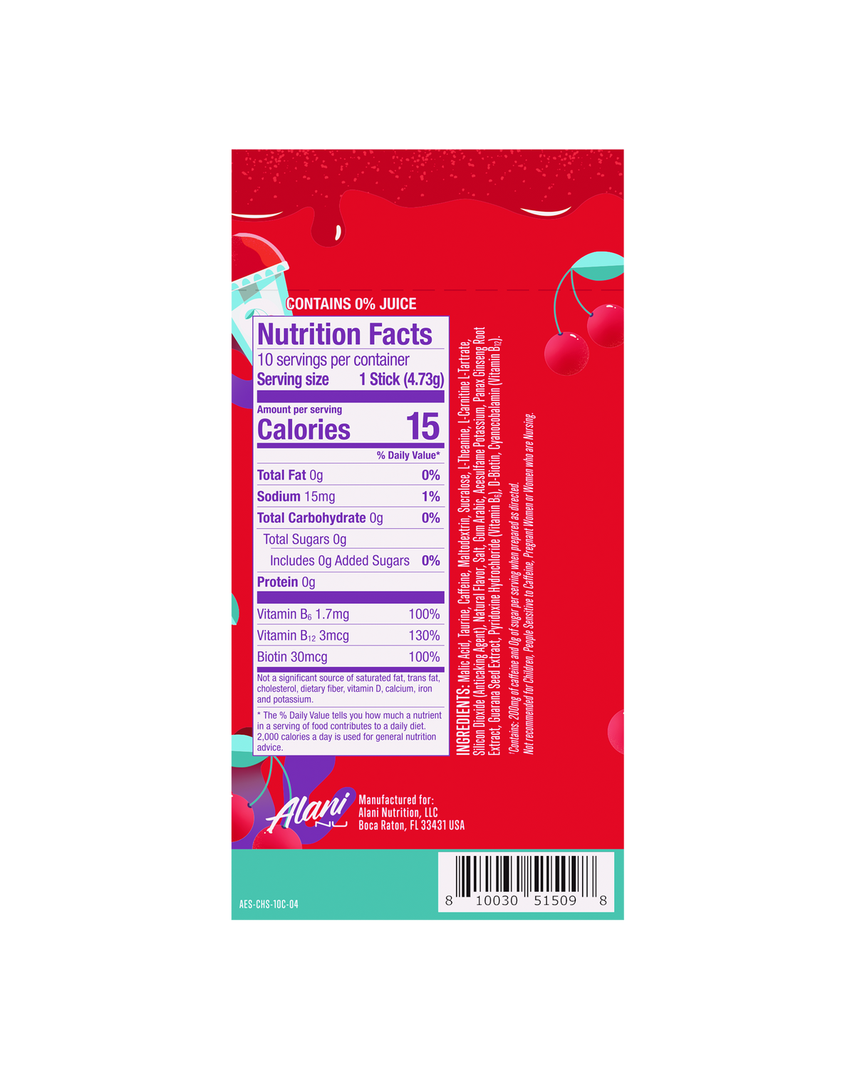 Alani Nu Energy Sticks - Cherry Slush H1 - image 3