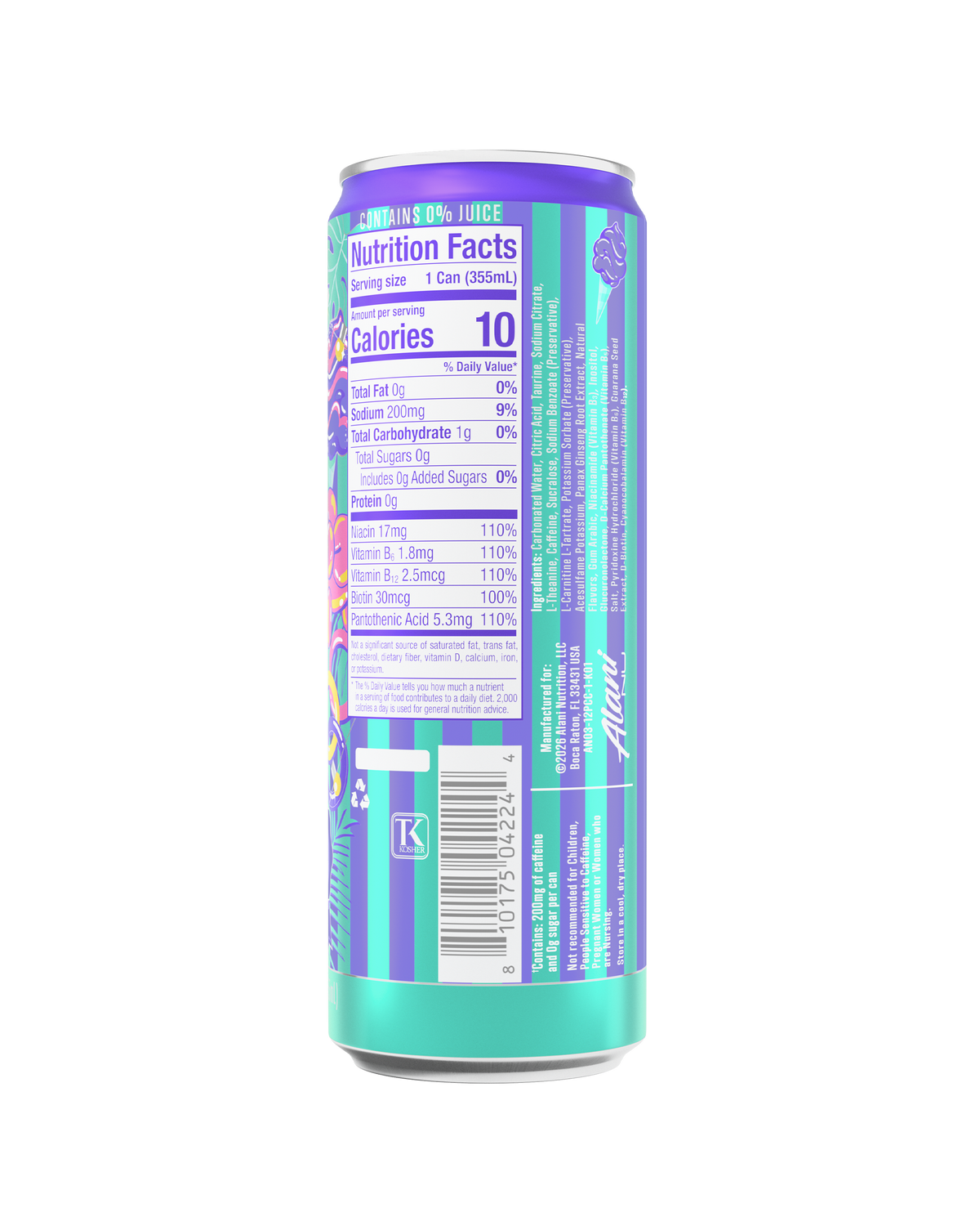 Alani Nu Energy Drink - Purple Cotton Candy R1 - image 3