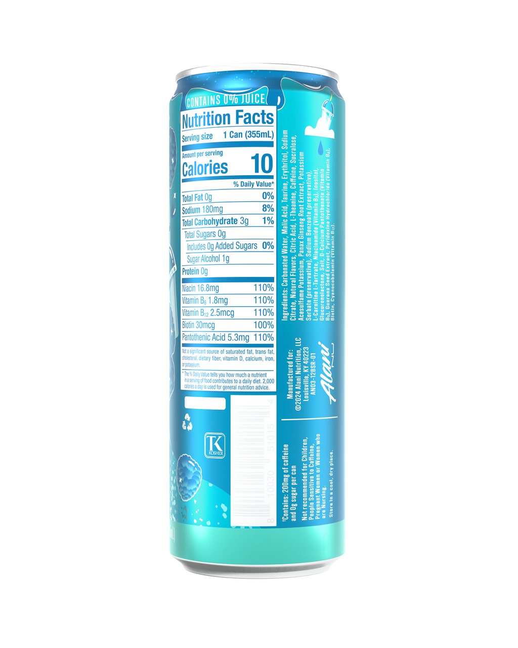 Alani Nu Energy Drink - Blue Slush K8 - image 3