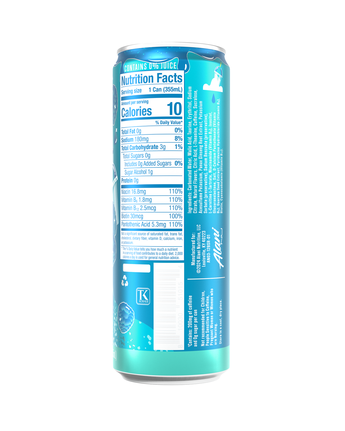 Alani Nu Energy Drink - Blue Slush K8 - image 3